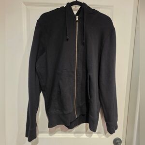 Mens Banana Republic Terry Full Zip Hoodie, Large